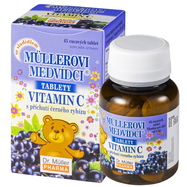 Dr. Müller Müllerovi medvídci s vitaminem C citron 45 tablet