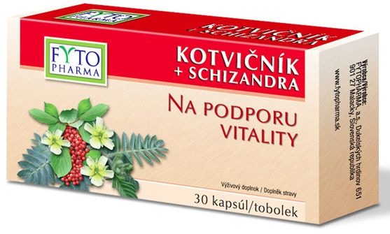 Fytopharma Kotvičník + Schizandra tobolky na podporu vitality 30 ks