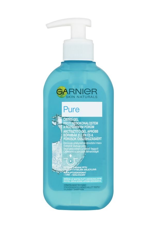 Garnier Skin Naturals Pure čisticí gel proti nedokonalostem a rozšířeným pórům 200 ml