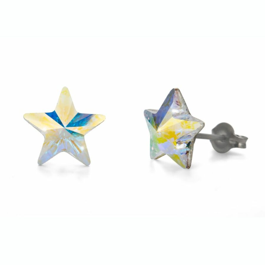 Náušnice Star crystal 1 pár