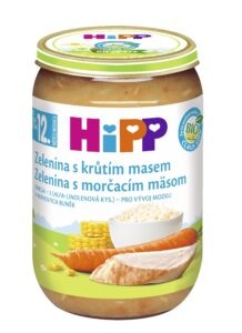 Hipp DĚTSKÉ MENU BIO Zelenina s krůtím masem 220 g