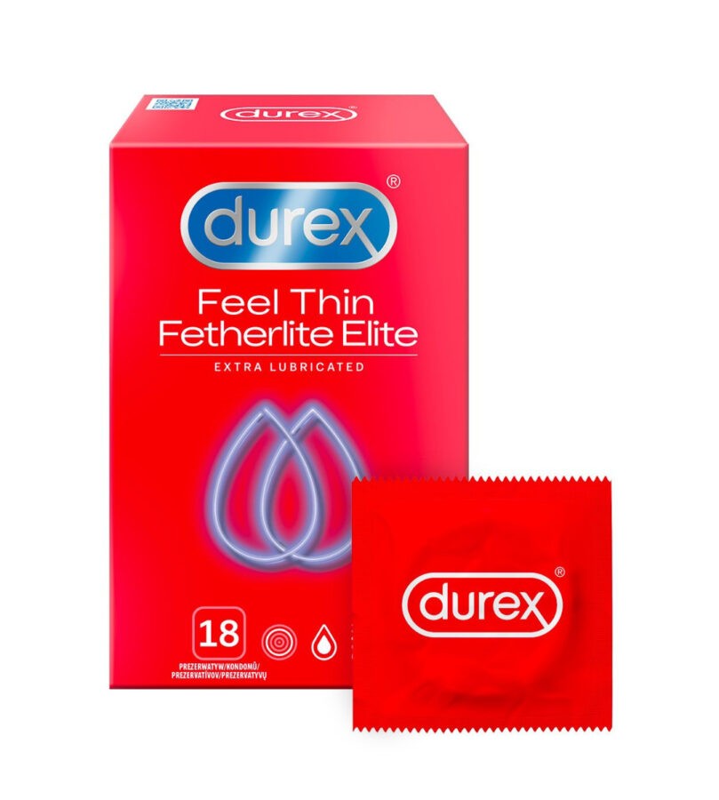 Durex Feel Thin Extra Lubricated kondomy 18 ks