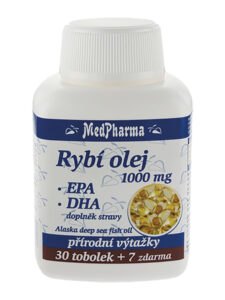 Medpharma Rybí olej 1000 mg + EPA + DHA 37 tobolek