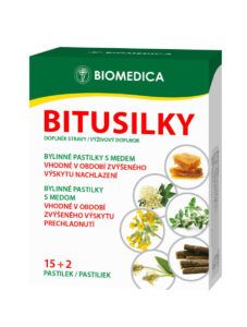 Biomedica Bitusilky bylinné pastilky s medem 15+2 pastilek