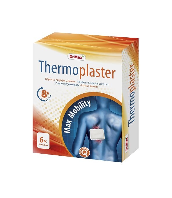 Dr.Max Thermoplaster Náplast s hřejivým účinkem 6 náplastí 13 x 9