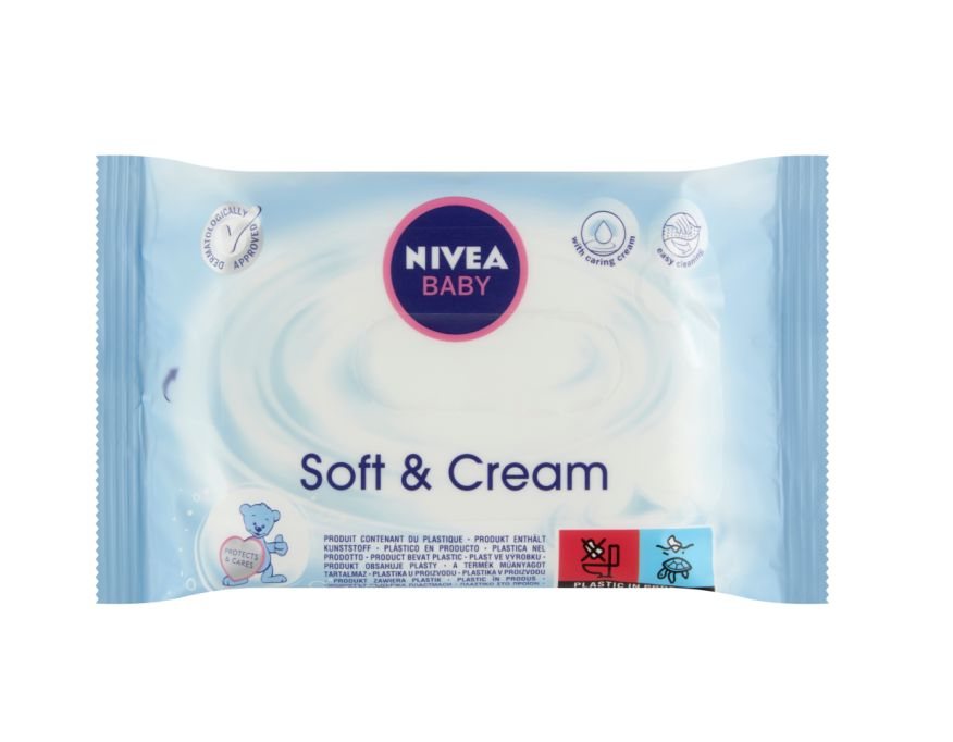 Nivea baby Soft & Cream čistící ubrousky s jemnou péčí 20 ks