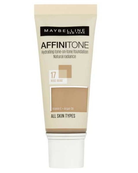 Maybelline Affinitone 17 Rose Beige hydratační make-up 30 ml