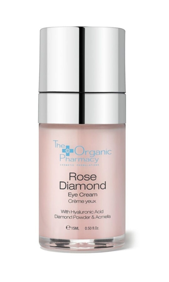 The Organic Pharmacy Rose Diamond Eye Cream oční krém s diamantovým práškem 15 ml