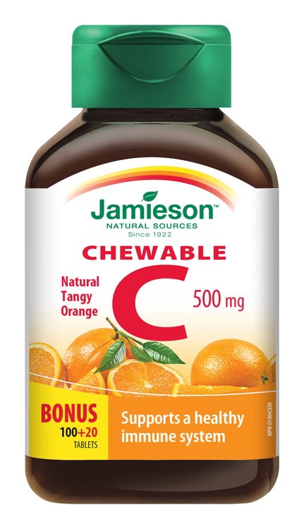 Jamieson Vitamin C 500 mg pomeranč 120 cucacích tablet