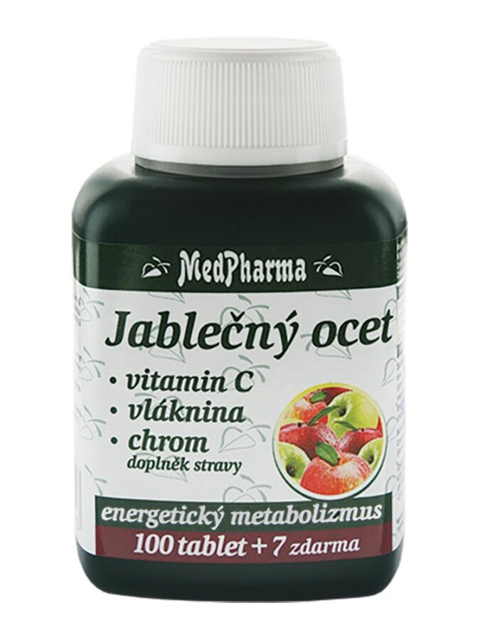 Medpharma Jablečný ocet + vitamin C + vláknina + chrom 107 tablet