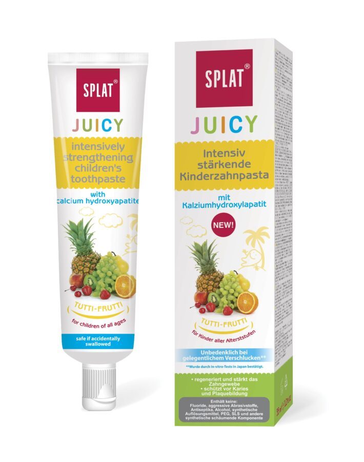SPLAT Junior JUICY Dětská zubní pasta 35 ml Tutti-Fruti