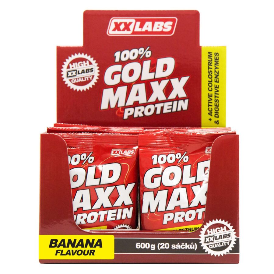 Xxlabs 100% gold maxx protein banán sáčky 20x30 g