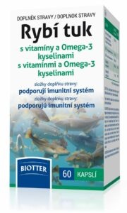 Biotter Rybí tuk s vitamíny a Omega-3 kyselinami 60 kapslí