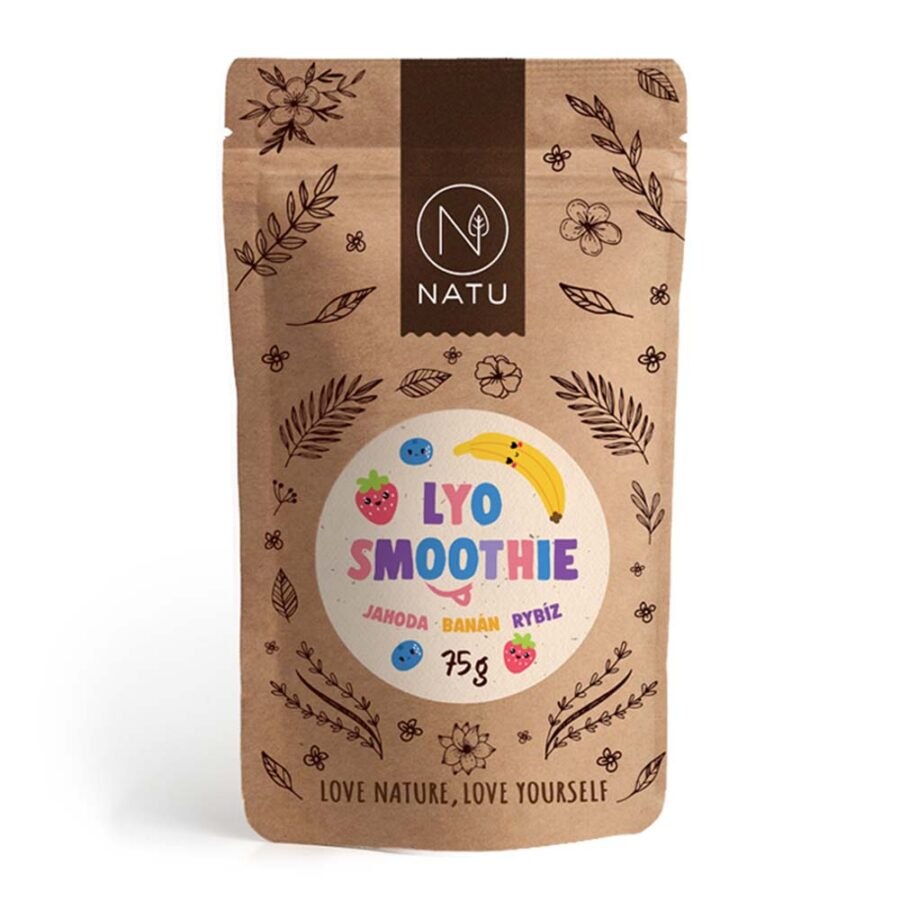 NATU Lyo Smoothie mix jahoda/banán/rybíz 75 g