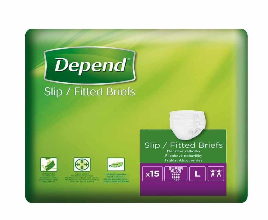 Depend Slip Super Plus L inkontinenční plenkové kalhotky 15 ks