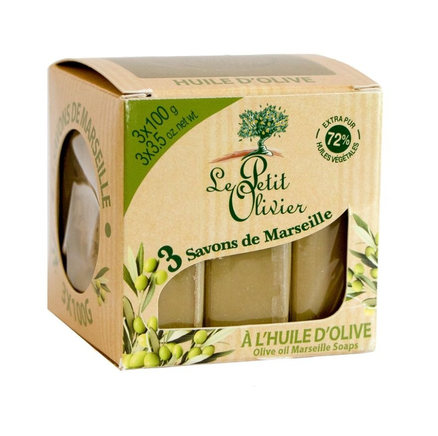 Le Petit Olivier Marseillské mýdlo Olivový olej 3x100 g