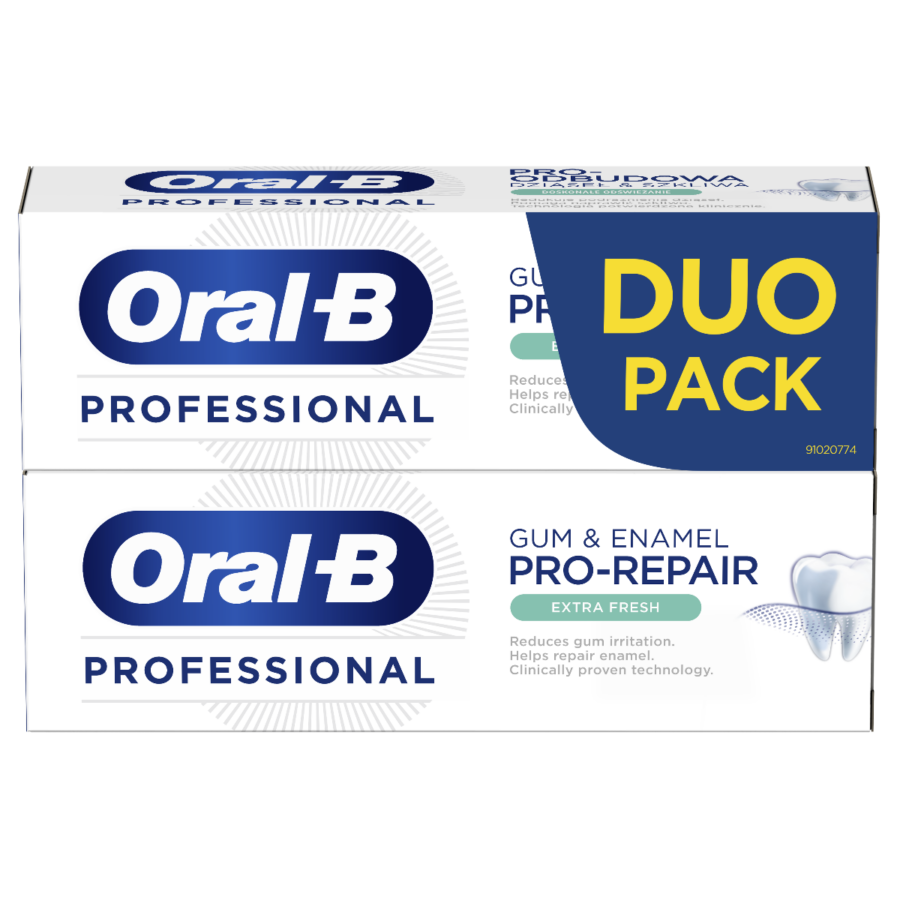 Oral-B Professional Gum & Enamel Extra Fresh zubní pasta 2x75 ml
