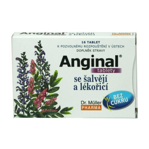 Anginal se šalvějí a lékořicí 16 tablet