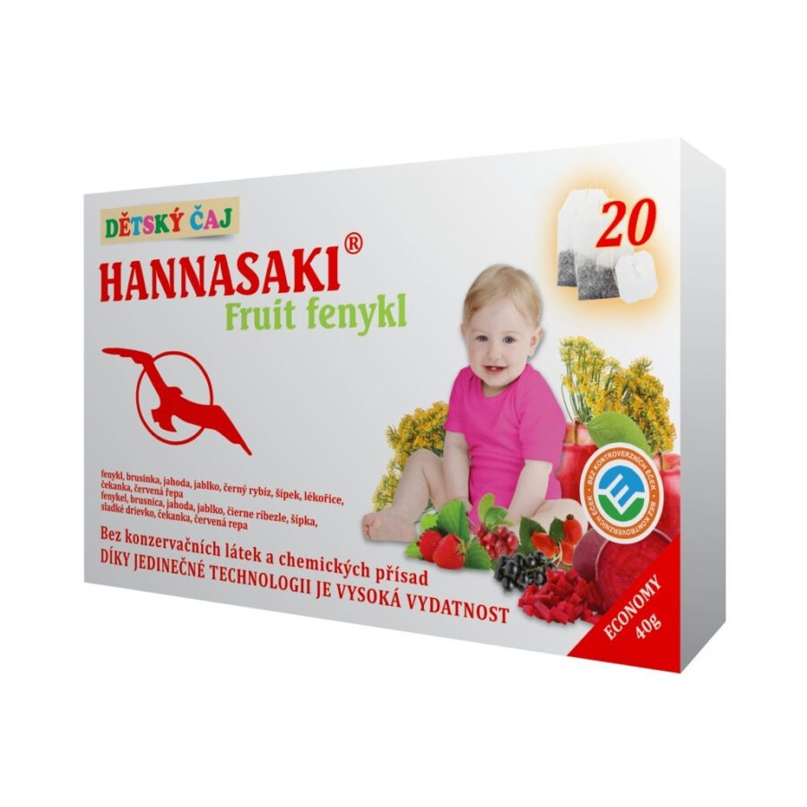 Hannasaki Fruit fenykl dětský porcovaný čaj 20x2 g