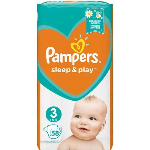 Pampers Sleep & Play vel. 3 Midi 6-10 kg dětské pleny 58 ks