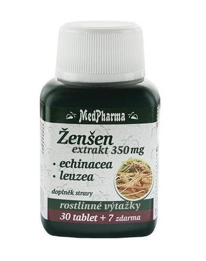 Medpharma Žen-šen 350 mg + Echinacea + Leuzea 37 tablet