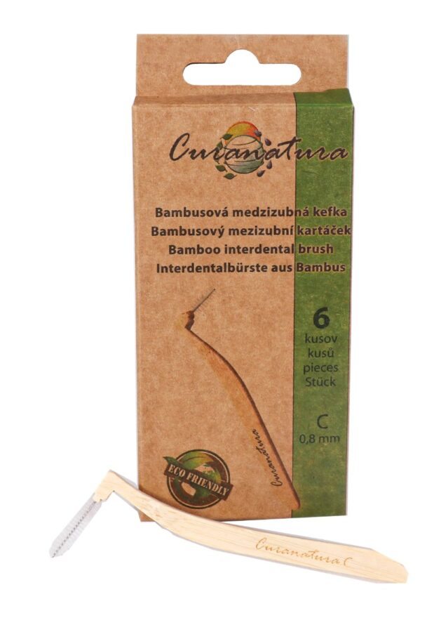 Curanatura Bambusový mezizubní kartáček 0.8 mm velikost C 6 ks