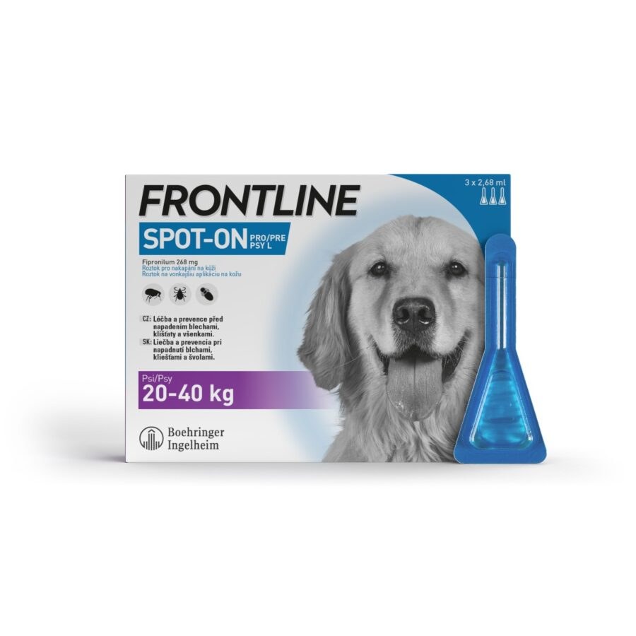 FRONTLINE SPOT-ON pro psy 20-40 kg (L) 3 pipety