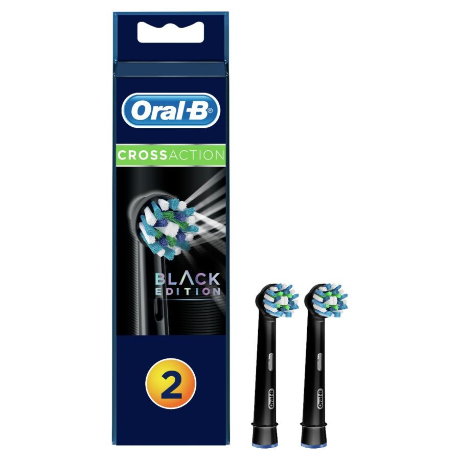 Oral-B EB 50-2 CrossAction náhradní hlavice s technologií CleanMaximiser 2 ks Black