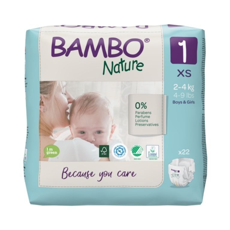 Bambo Nature 1 S 2-4 kg dětské pleny 22 ks