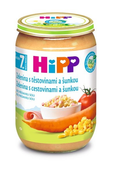 Hipp JUNIOR MENU BIO Zelenina s těstovinami a šunkou 220 g