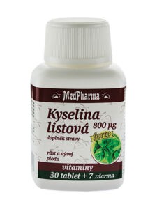 Medpharma Kyselina listová 800 mcg 37 tablet