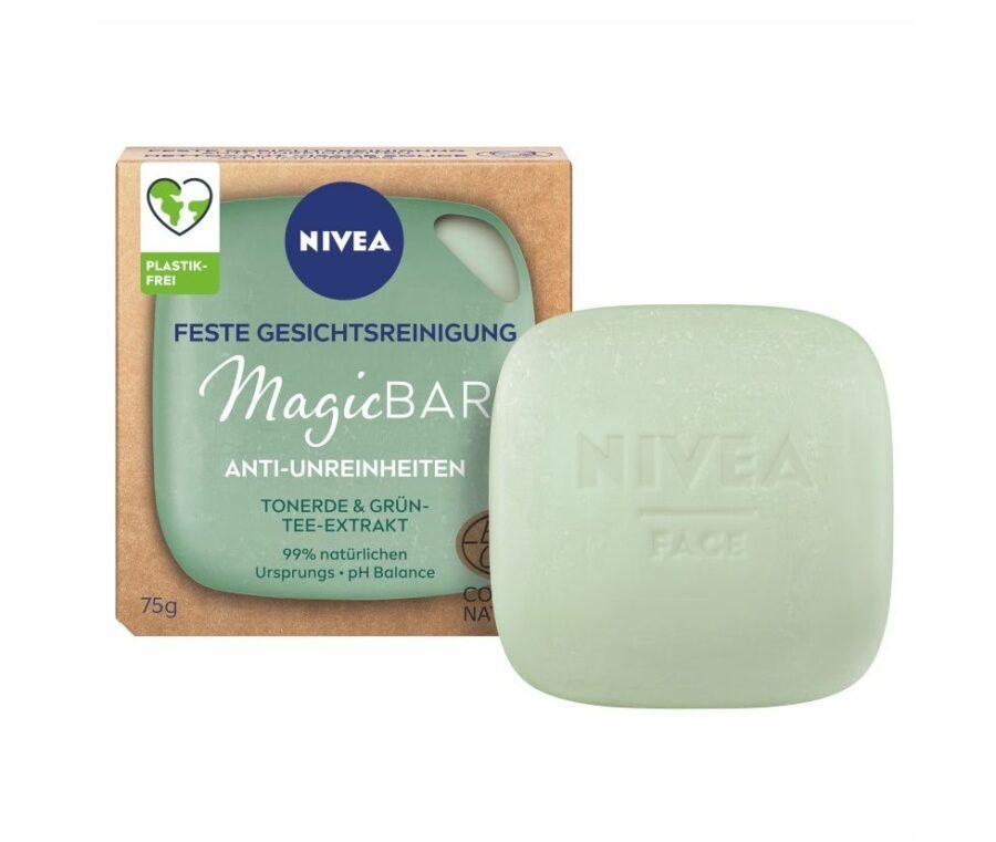 Nivea MagicBAR Peelingové pleťové mýdlo se zeleným čajem 75 g