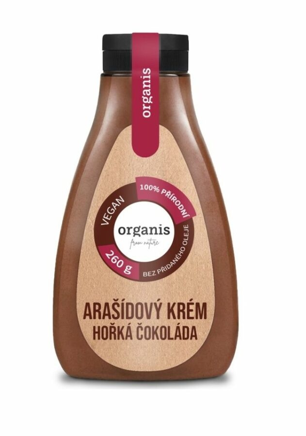 Organis Arašídový krém hořká čokoláda 260 g
