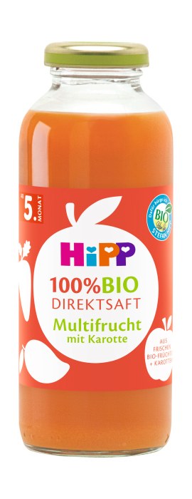 Hipp 100% BIO JUICE Ovocná šťáva s karotkou 330 ml