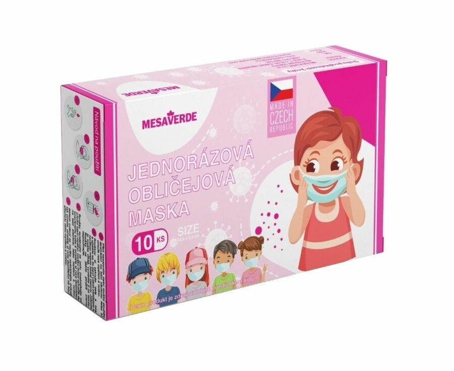 Mesaverde Dětská obličejová maska pro holky 10 ks