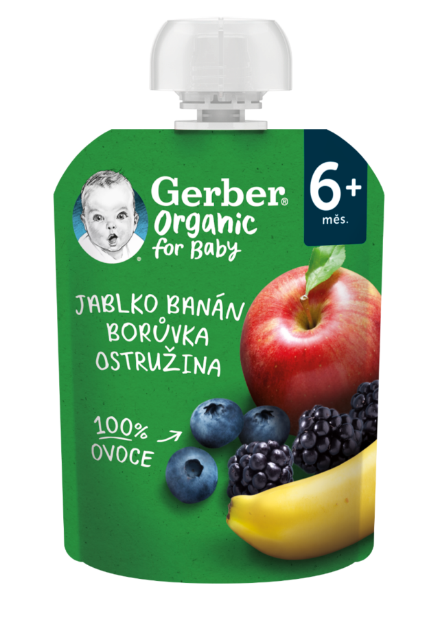 Gerber Organic for Baby Kapsička Hruška/jablko/banán BIO 90 g