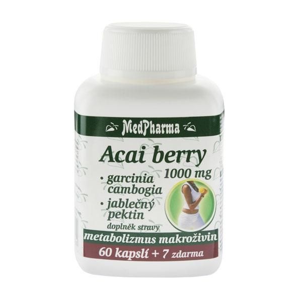 Medpharma Acai berry 1000 mg + Garcinia 67 kapslí