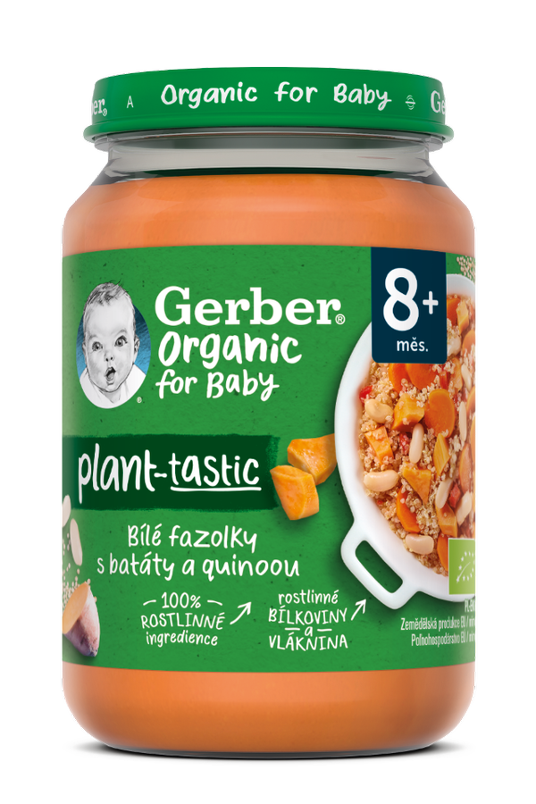 Gerber Organic for Baby Bílé fazolky s batáty a quinoou BIO 8m+ 190 g