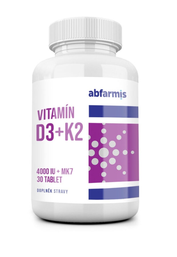 Abfarmis Vitamín D3 + K2 4000 IU + MK7 30 tablet
