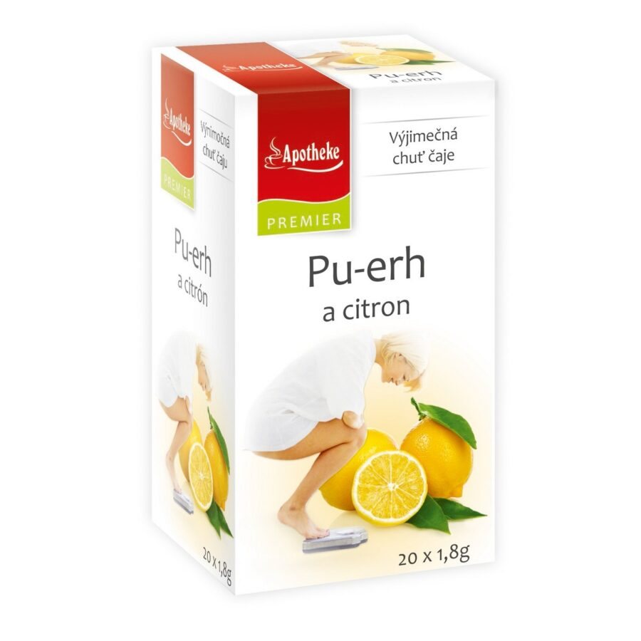 Apotheke Pu-erh a citron čaj nálevové sáčky 20x1