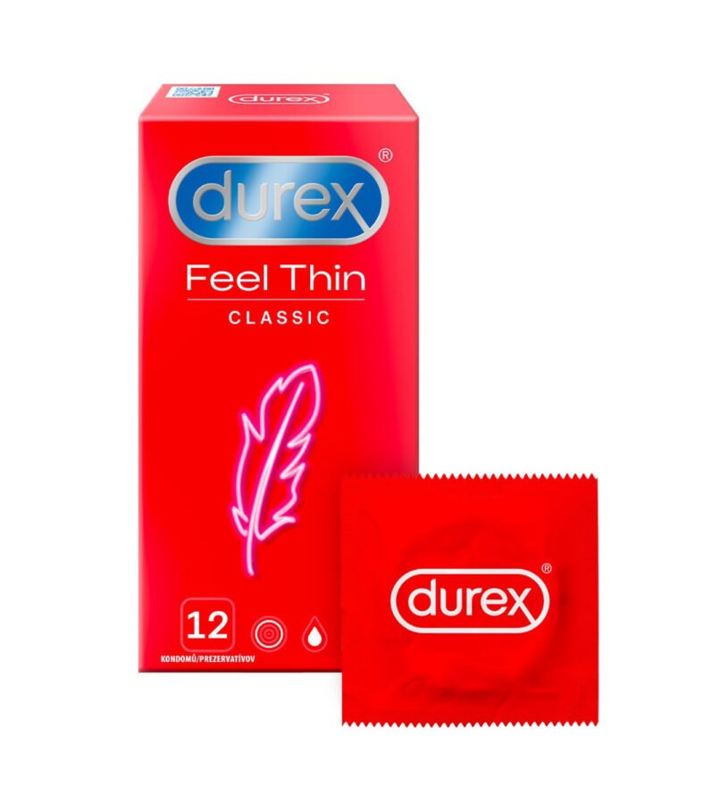 Durex Feel Thin Classic kondomy 12 ks