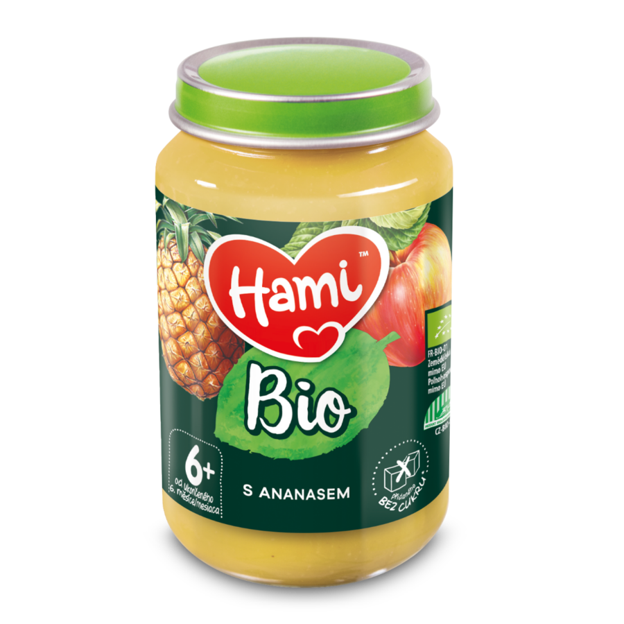 Hami BIO Ovocný příkrm s ananasem 6m+ 190 g