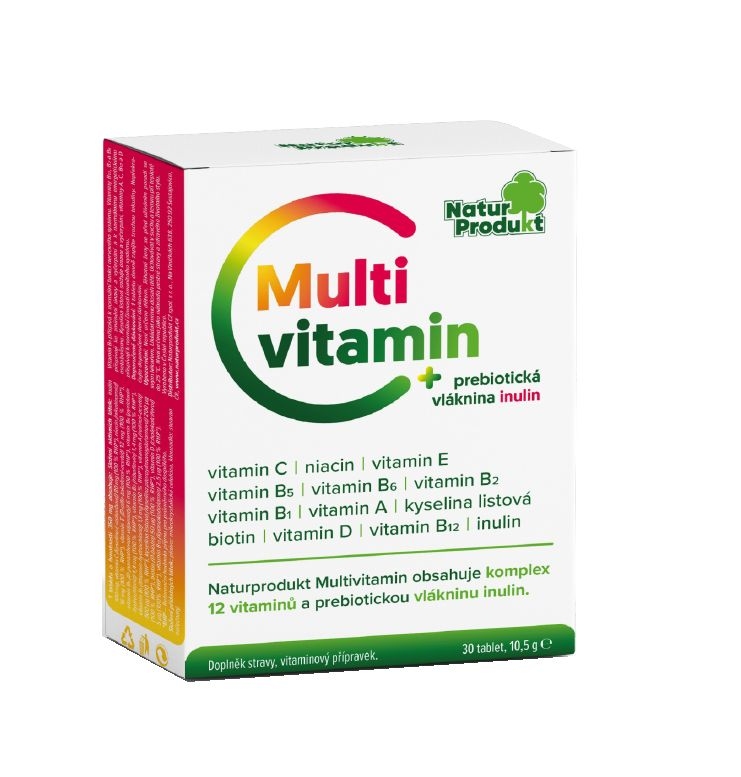 Naturprodukt Multivitamin + inulin 30 tablet