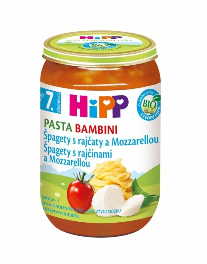 Hipp JUNIOR MENU BIO Rajčata se špagetami a mozzarellou 220 g