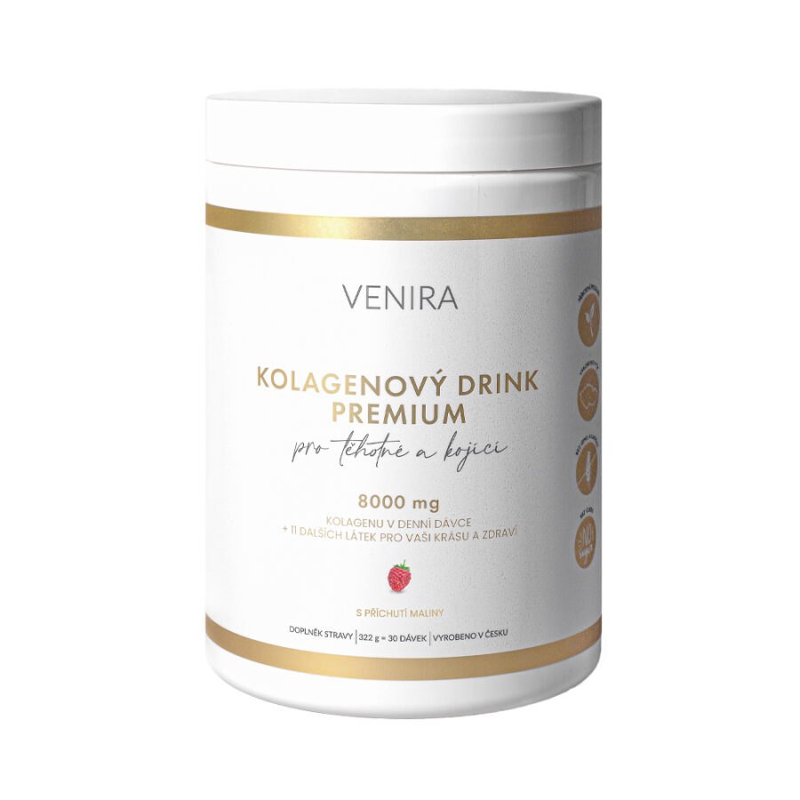 Venira Premium kolagenový drink pro těhotné a kojící maminky 322 g malina