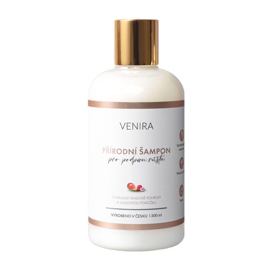 Venira Přírodní šampon pro podporu růstu vlasů mango+liči 300 ml