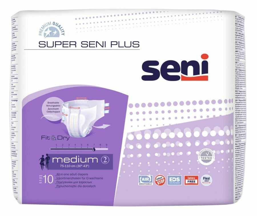 Seni Super Plus Medium inkontinenční plenkové kalhotky 10 ks