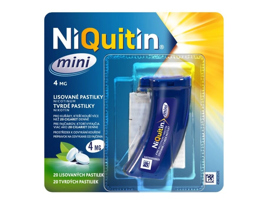 Niquitin mini 4 mg 20 lisovaných pastilek