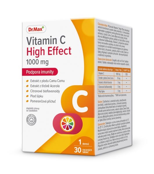 Dr.Max Vitamin C High Effect 1000 mg 30 žvýkacích tablet