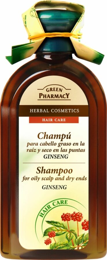 Green Pharmacy Ženšen šampon pro mastné a suché vlasy 350 ml